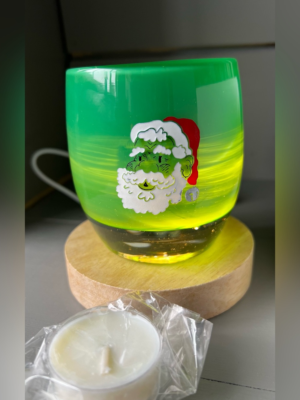 Glassybaby votive holder “Santa”